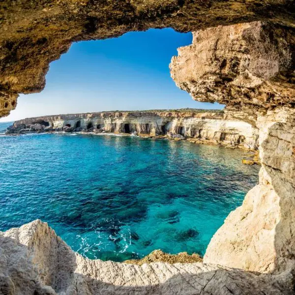 Sea Caves near Ayia Napa, Cyprus.