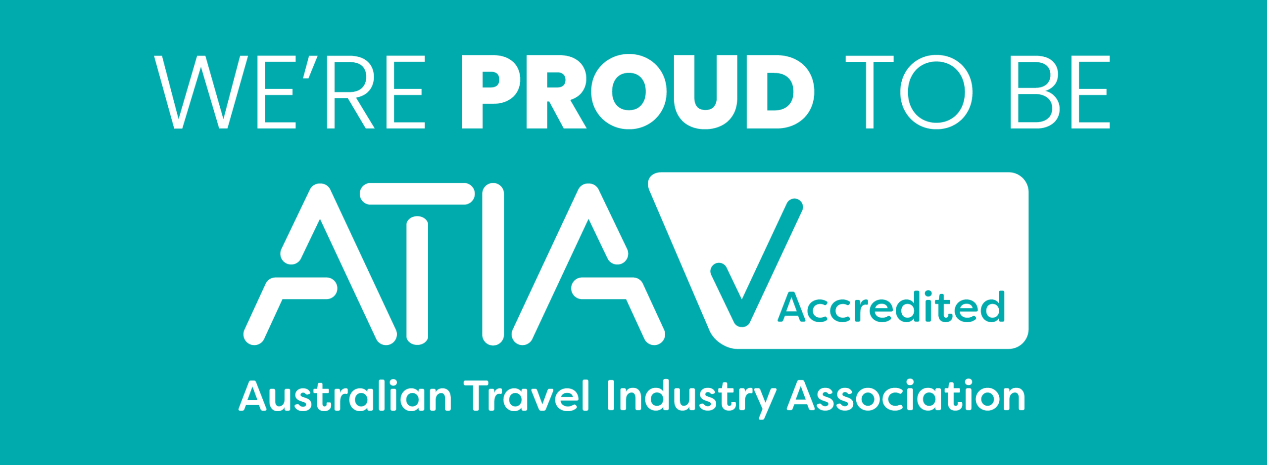 A teal banner displays "We're proud to be ATIA Accredited" with the Australian Travel Industry Association logo and accreditation checkmark—your trusted choice for history tours.