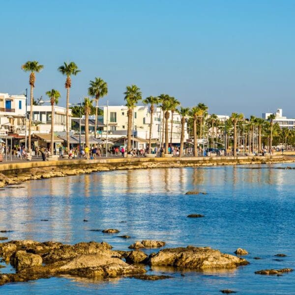 View of embankment at Paphos Harbour - Cyprus