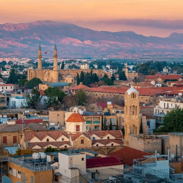 North Nicosia-at-sunset-cyprus