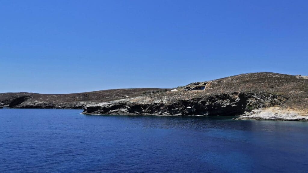 The famous nCaved housing complex of underground dwellings on Serifos Island