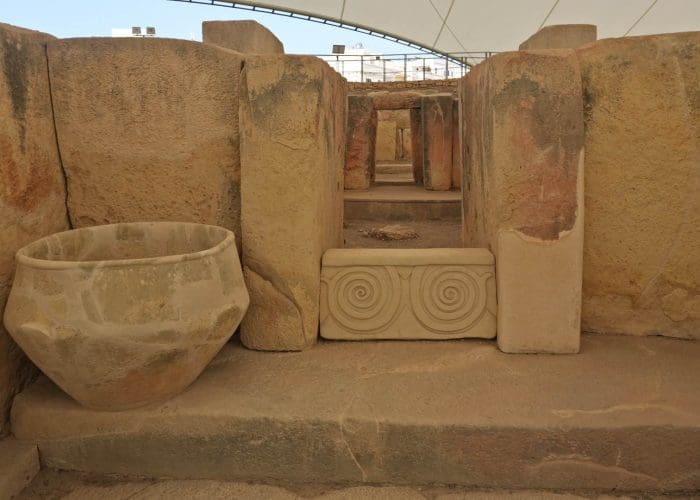 Central Temple doorway, Tarxien Temples, Malta